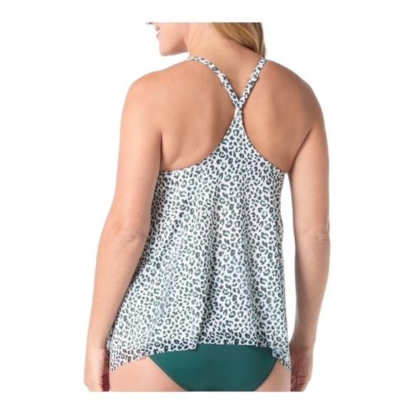 Coco Reef Current Bra Sized Mesh Underwire Tankini in Jasper Cheetah NWT - Picture 3 of 5